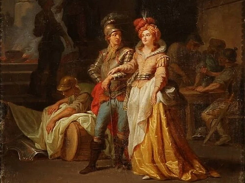 1732-Jean Preudhomme - Un soldato con una cortigiana turca